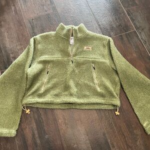 Nike Crop Top Olive Fleece